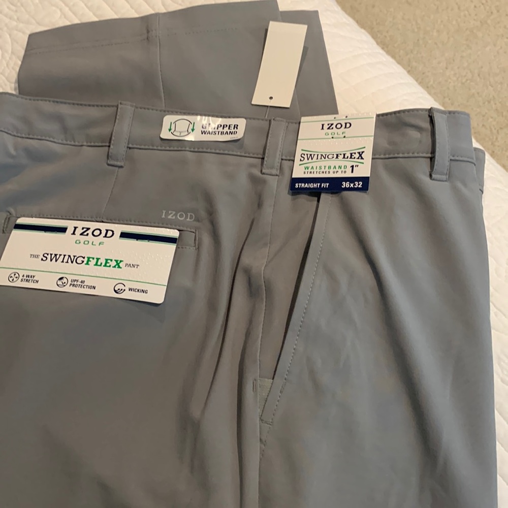 Golf slacks.  Straight fit